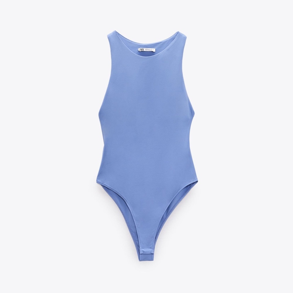 ‼️MOVING SAME ❗️ Zara HALTERNECK BODYSUIT - LIGHT LILAC